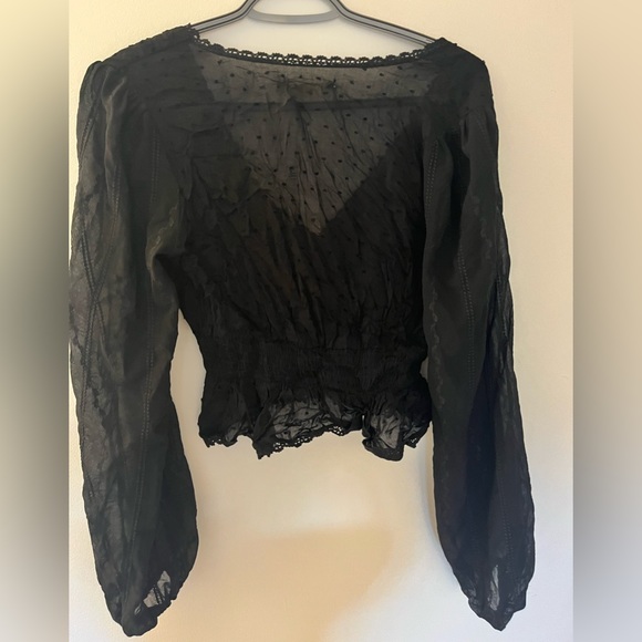 Urban outfitters sheer black top - Picture 2 of 4